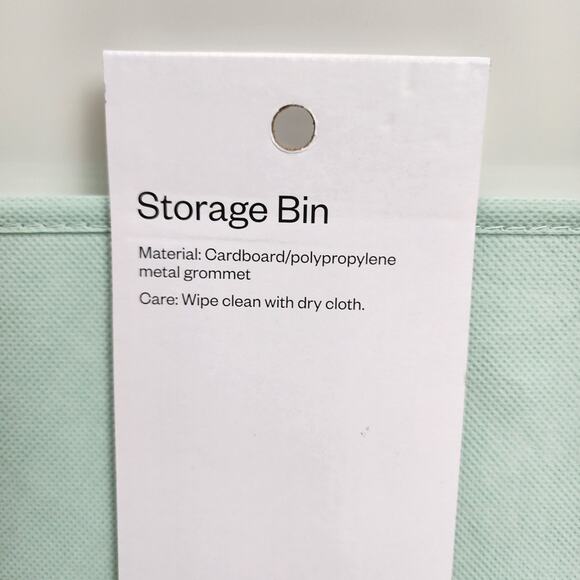 Target Room Essentials 11" Fabric Mint Collapsible Storage Cube Bin NEW in Box - Picture 3 of 5